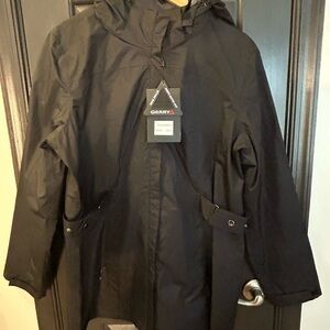 NWT Size Large Gerry Classic Black Raincoat